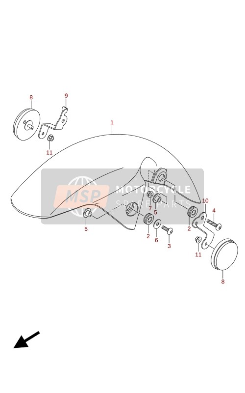 Suzuki GSX-R125RLZ 2021 FRONT FENDER for a 2021 Suzuki GSX-R125RLZ