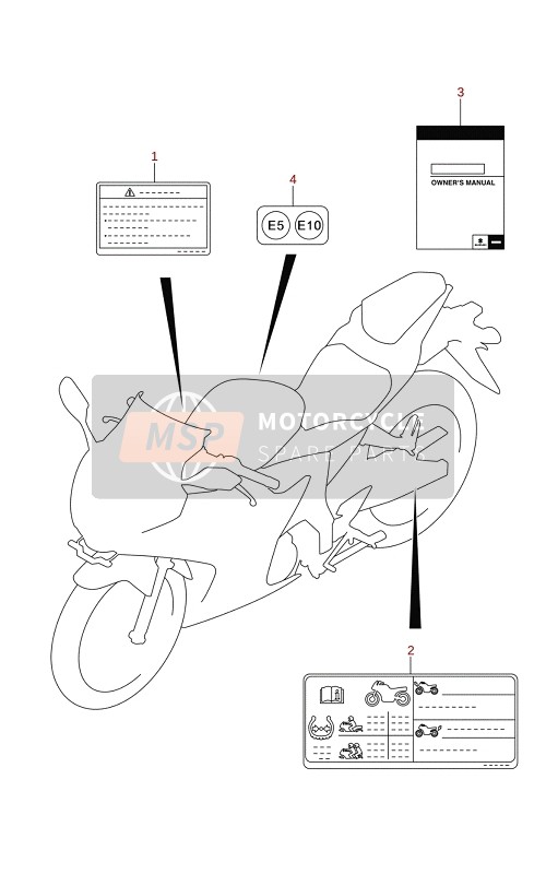 Suzuki GSX-R125RLZ 2021 Étiquette pour un 2021 Suzuki GSX-R125RLZ