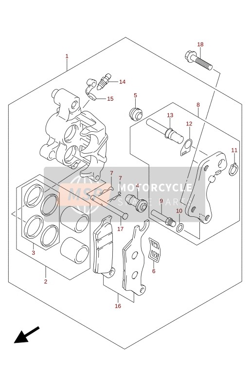 5935134J00, .Bracket, Suzuki, 2