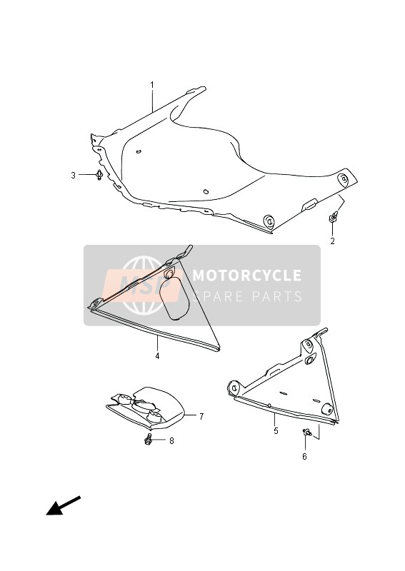 Suzuki GSX-R750 2014 IICubierta interior para un 2014 Suzuki GSX-R750