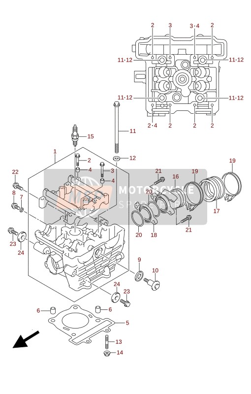 Suzuki GSX-R125XA 2021 Culasse pour un 2021 Suzuki GSX-R125XA