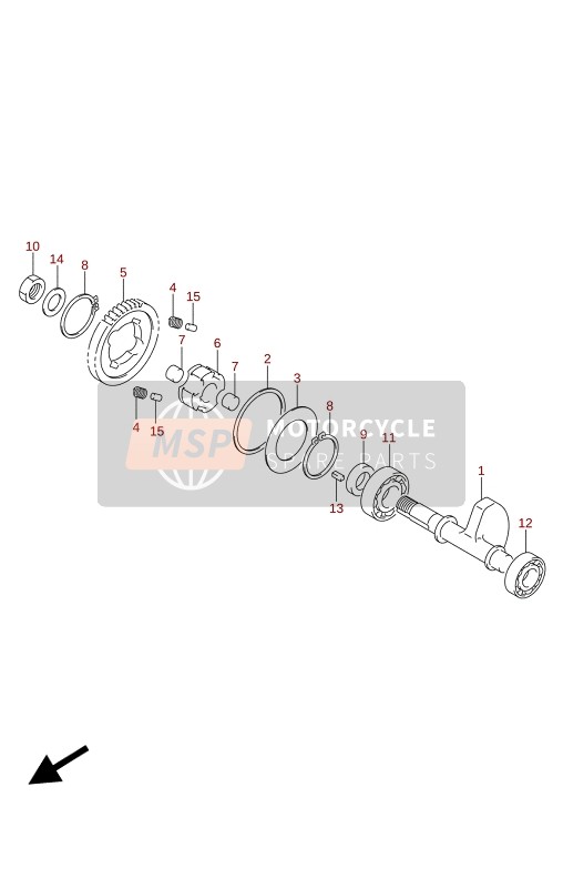 Suzuki GSX-R125XA 2021 Balanceador de manivela para un 2021 Suzuki GSX-R125XA