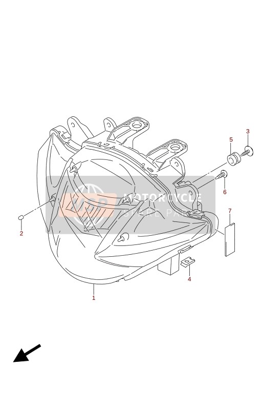 Suzuki GSX-R125XA 2021 Lampe frontale pour un 2021 Suzuki GSX-R125XA