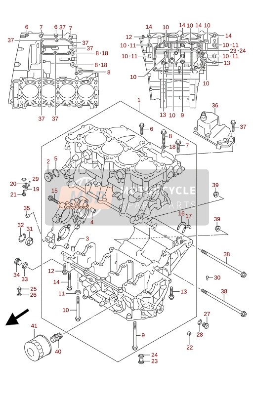 Suzuki GSX-R1000A(ZA)(RA)(RZA) 2021 Caja Del Cigüeñal para un 2021 Suzuki GSX-R1000A(ZA)(RA)(RZA)