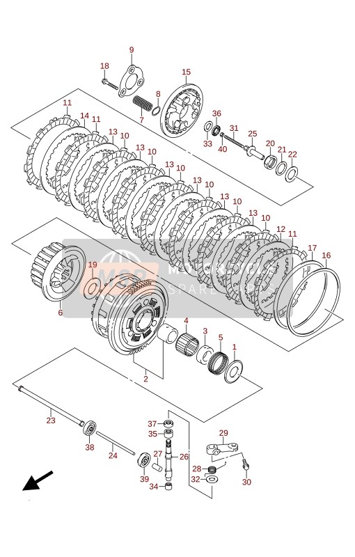 Suzuki GSX-R1000A(ZA)(RA)(RZA) 2021 CLUTCH for a 2021 Suzuki GSX-R1000A(ZA)(RA)(RZA)