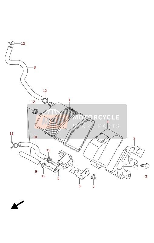 Suzuki GSX-R1000A(ZA)(RA)(RZA) 2021 EVAP Système pour un 2021 Suzuki GSX-R1000A(ZA)(RA)(RZA)