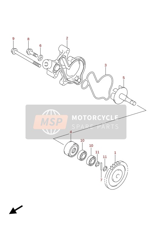 Suzuki GSX-S125XA 2021 Pompe à eau pour un 2021 Suzuki GSX-S125XA