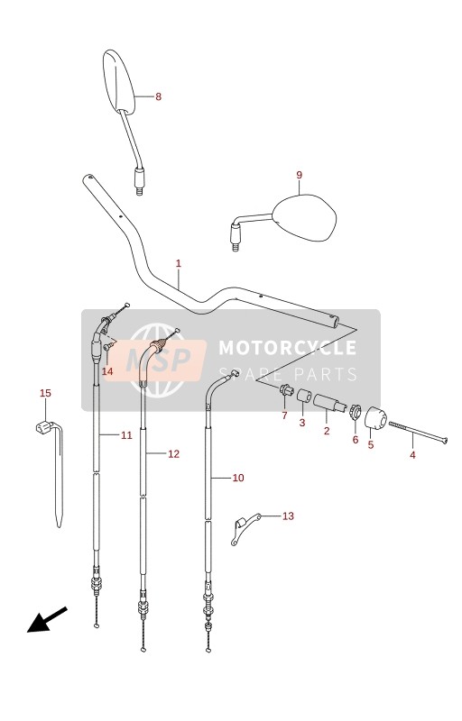 Suzuki GSX-S125XA 2021 Manillar para un 2021 Suzuki GSX-S125XA