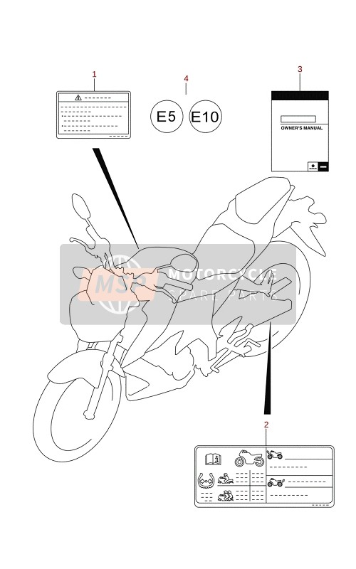 Suzuki GSX-S125XA 2021 Etiqueta para un 2021 Suzuki GSX-S125XA