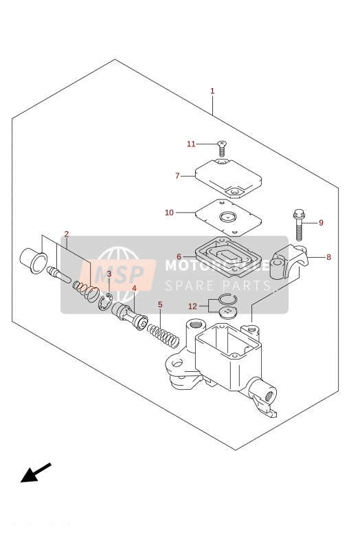 Suzuki GSX-S125XA 2021 Hoofdremcilinder voor voor een 2021 Suzuki GSX-S125XA