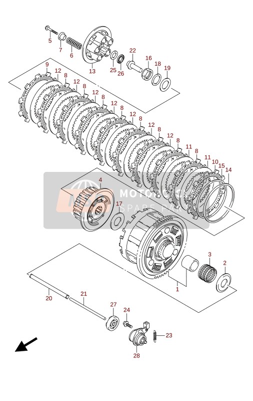 Suzuki GSX-S750A(ZA)(WQ)(WQZ)(UQ)(UQZ) 2021 CLUTCH for a 2021 Suzuki GSX-S750A(ZA)(WQ)(WQZ)(UQ)(UQZ)