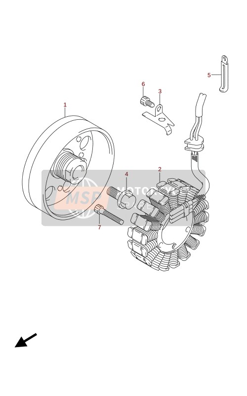 Suzuki GSX-S750A(ZA)(WQ)(WQZ)(UQ)(UQZ) 2021 Generator voor een 2021 Suzuki GSX-S750A(ZA)(WQ)(WQZ)(UQ)(UQZ)