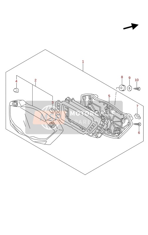 Suzuki GSX-S750A(ZA)(WQ)(WQZ)(UQ)(UQZ) 2021 Tachimetro per un 2021 Suzuki GSX-S750A(ZA)(WQ)(WQZ)(UQ)(UQZ)