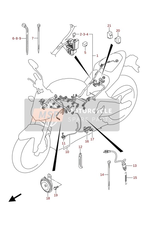 Wiring Harness (GSX-S750A,GSX-S750ZA)