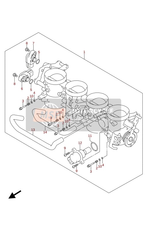 Suzuki GSX-S1000(SRQ)(STQ) 2021 THROTTLE BODY for a 2021 Suzuki GSX-S1000(SRQ)(STQ)