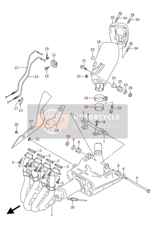 Suzuki GSX-S1000(SRQ)(STQ) 2021 MUFFLER for a 2021 Suzuki GSX-S1000(SRQ)(STQ)