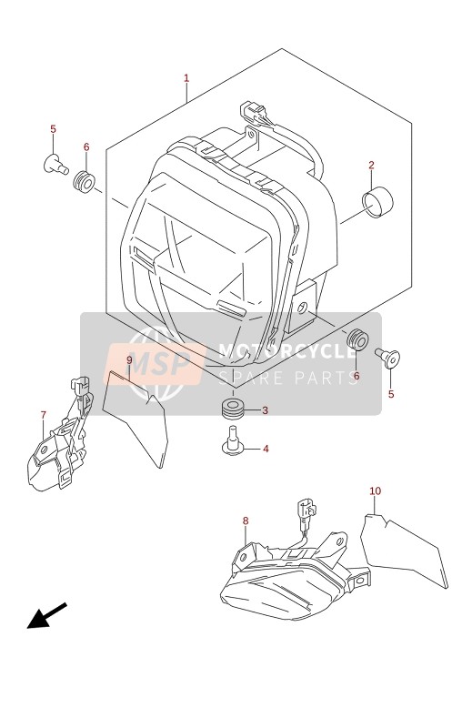 Suzuki GSX-S1000(SRQ)(STQ) 2021 Lámpara de cabeza para un 2021 Suzuki GSX-S1000(SRQ)(STQ)