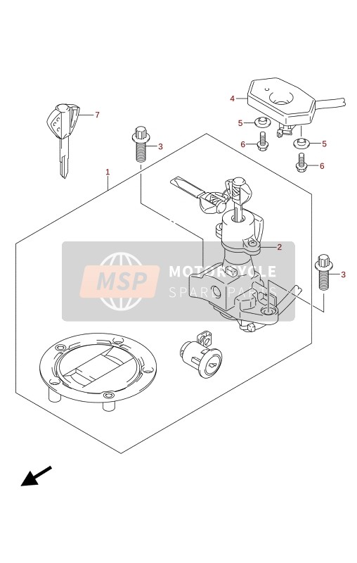 Suzuki GSX-S1000(SRQ)(STQ) 2021 Blocco set per un 2021 Suzuki GSX-S1000(SRQ)(STQ)