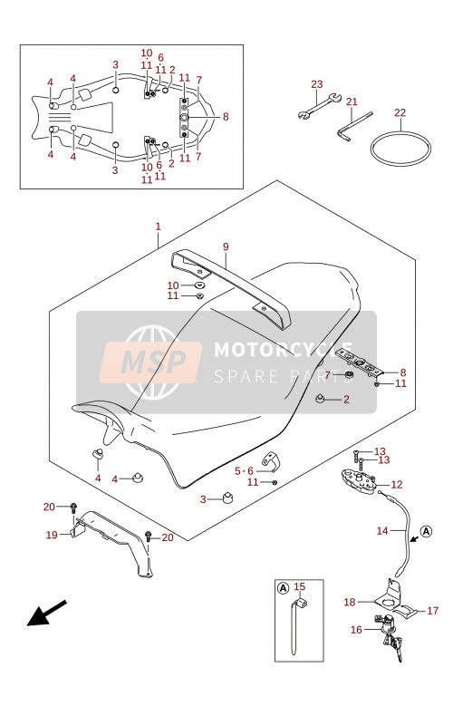 Suzuki GSX-S1000(SRQ)(STQ) 2021 Asiento para un 2021 Suzuki GSX-S1000(SRQ)(STQ)