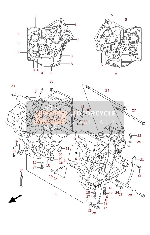 Suzuki SV650A(AU)(XA)(XAU) 2021 CRANKCASE for a 2021 Suzuki SV650A(AU)(XA)(XAU)