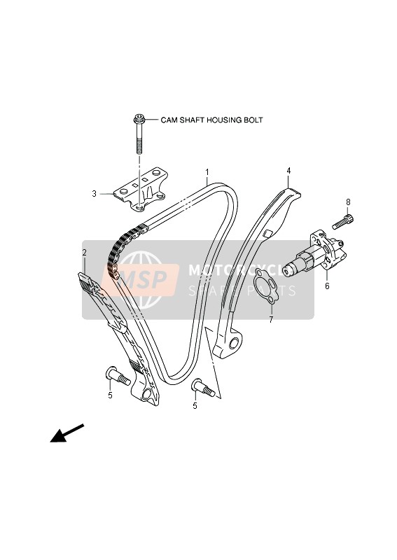 Suzuki GSX-R1000 2014 Catena a camme per un 2014 Suzuki GSX-R1000