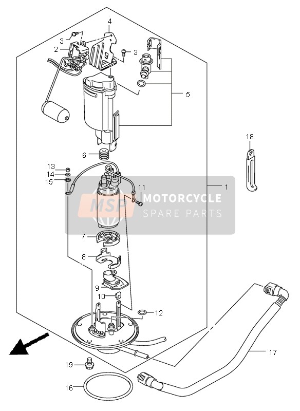 Suzuki DL1000 V-STROM 2002 Pompe à carburant pour un 2002 Suzuki DL1000 V-STROM