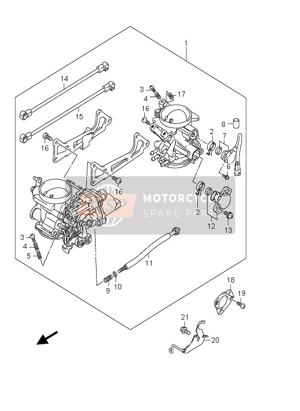 Suzuki DL650 V-STROM 2004 Corpo farfallato per un 2004 Suzuki DL650 V-STROM