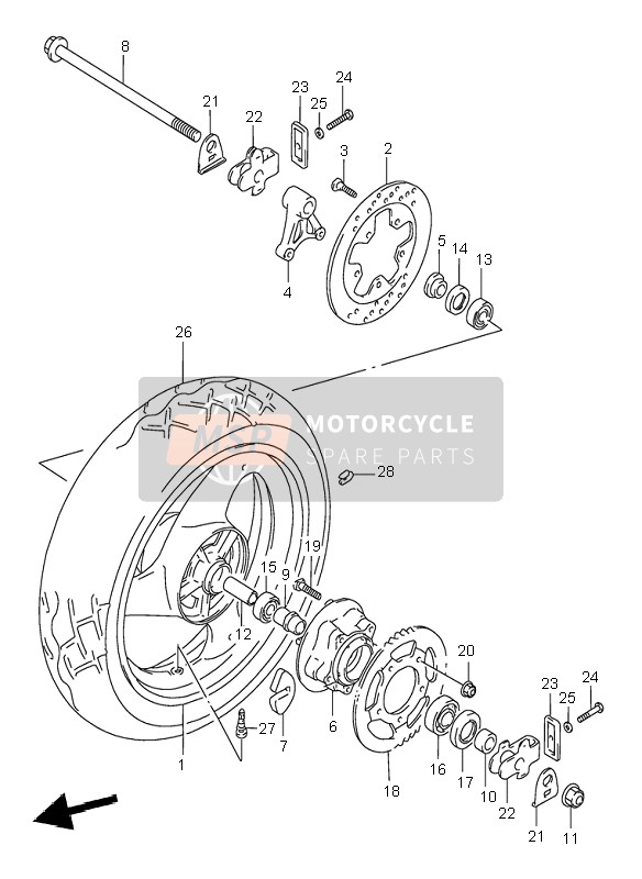 Roue arrière