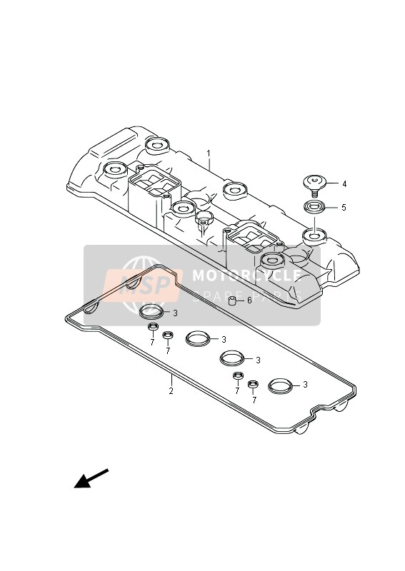 Suzuki GSX-R1000Z 2014 Cylinder Head Cover for a 2014 Suzuki GSX-R1000Z