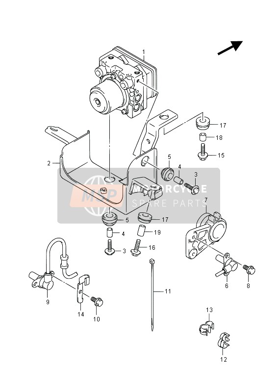 Suzuki GSF650(S)(A)(SA) BANDIT 2012 HYDRAULISCHE EINHEIT (GSF650SA) für ein 2012 Suzuki GSF650(S)(A)(SA) BANDIT