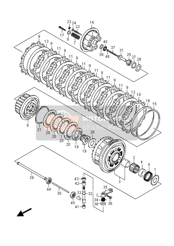 Suzuki GSX-R1000Z 2014 Clutch for a 2014 Suzuki GSX-R1000Z