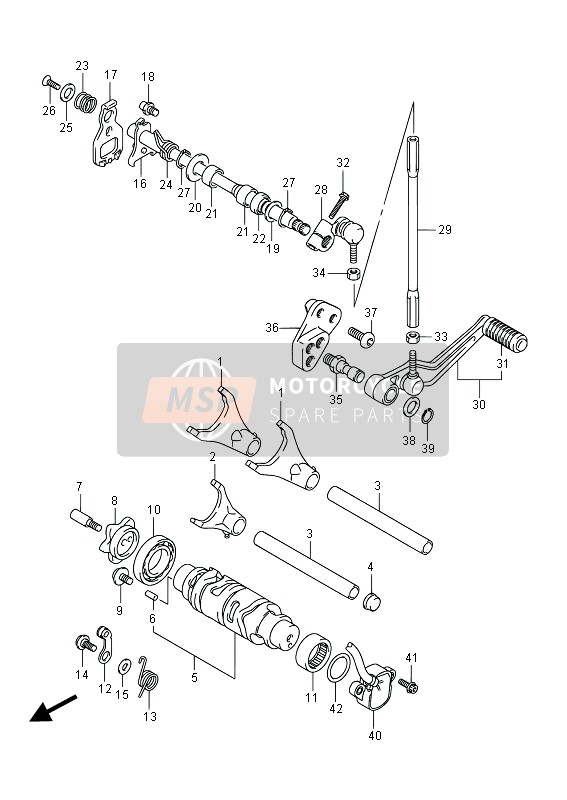 Suzuki GSX-R1000Z 2014 Cambio de marchas para un 2014 Suzuki GSX-R1000Z