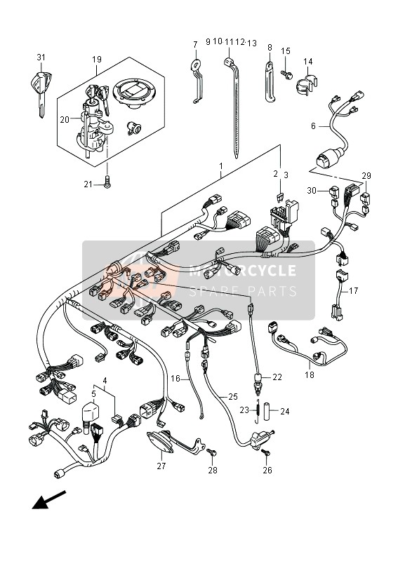 Arnés de cableado (GSX-R1000ZUF)