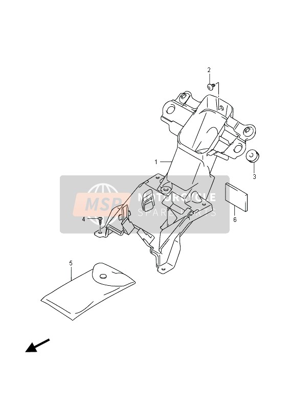 Suzuki GSX-R1000Z 2014 Parts Holder Bracket for a 2014 Suzuki GSX-R1000Z