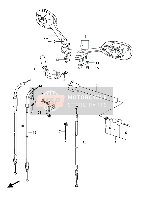 Suzuki GSX-R1000Z 2014 Handlebar for a 2014 Suzuki GSX-R1000Z