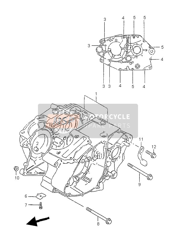 Suzuki GZ125 MARAUDER 1998 Crankcase for a 1998 Suzuki GZ125 MARAUDER