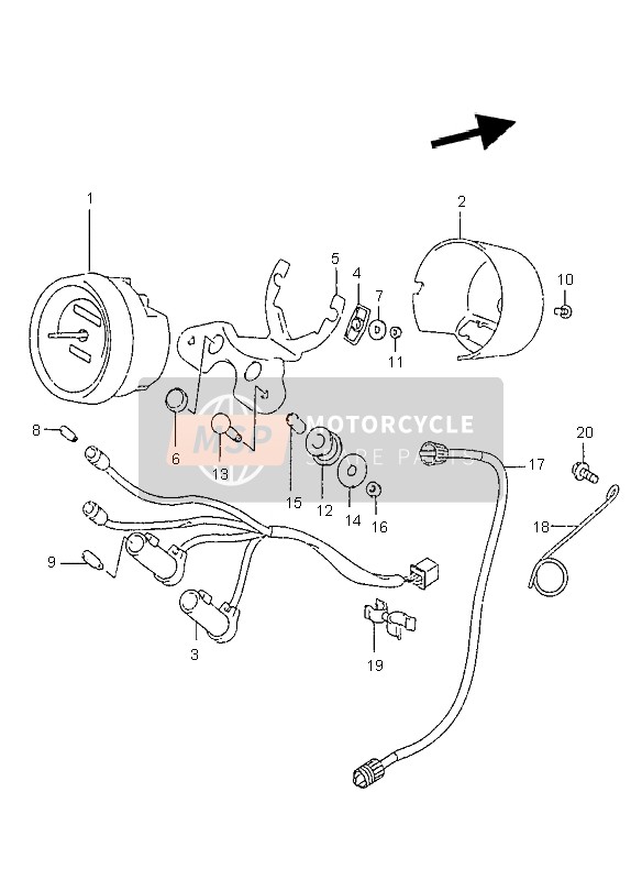 Suzuki GZ125 MARAUDER 1998 TACHOMETER für ein 1998 Suzuki GZ125 MARAUDER