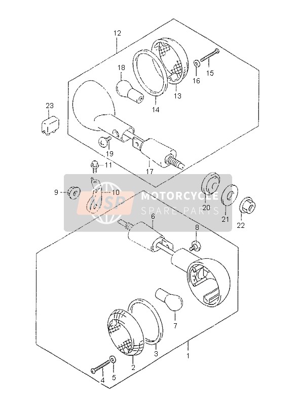 Suzuki GZ125 MARAUDER 1998 Turn Signal Lamp for a 1998 Suzuki GZ125 MARAUDER