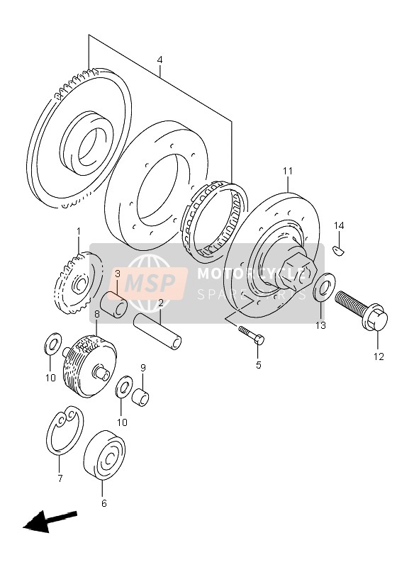 Suzuki TL1000R 1998 Starter Clutch for a 1998 Suzuki TL1000R