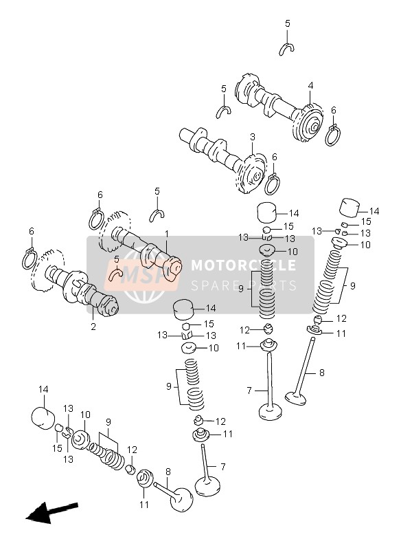 Suzuki TL1000R 1998 Cam Shaft & Valve for a 1998 Suzuki TL1000R