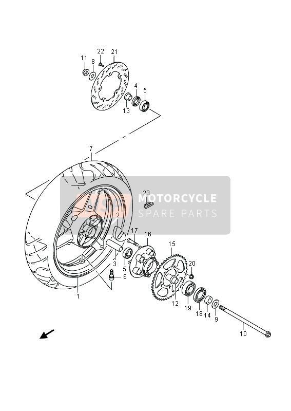 Roue arrière