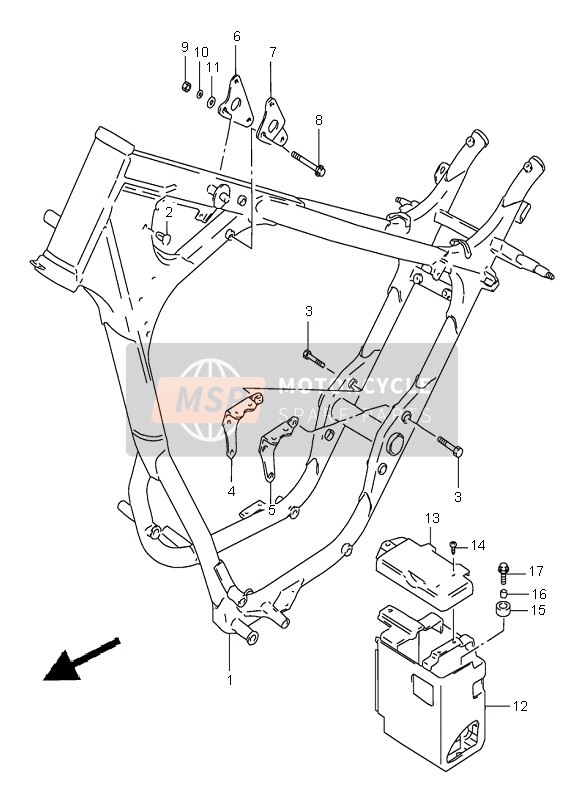 Suzuki LS650 SAVAGE 1997 Frame for a 1997 Suzuki LS650 SAVAGE