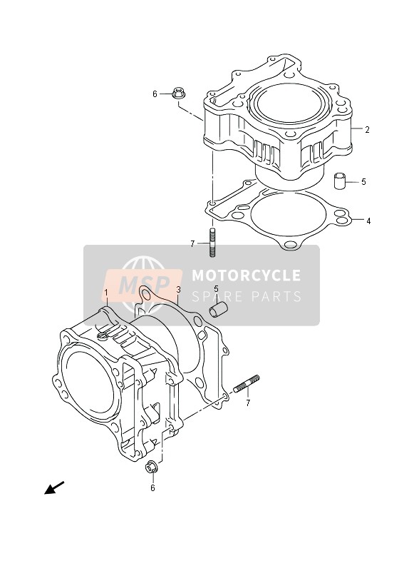 Suzuki SFV650(A) GLADIUS 2014 Cylindre pour un 2014 Suzuki SFV650(A) GLADIUS