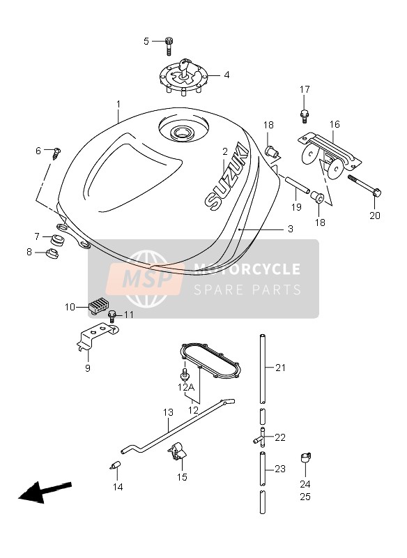 Suzuki TL1000R 1998 TANK für ein 1998 Suzuki TL1000R