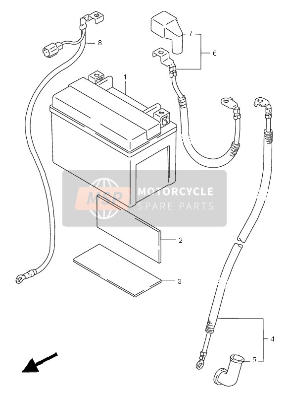 Suzuki GSX-R750 1996 Batteria per un 1996 Suzuki GSX-R750