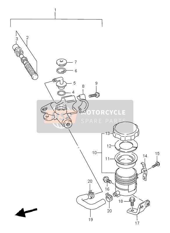 Suzuki TL1000R 1998 Front Master Cylinder for a 1998 Suzuki TL1000R