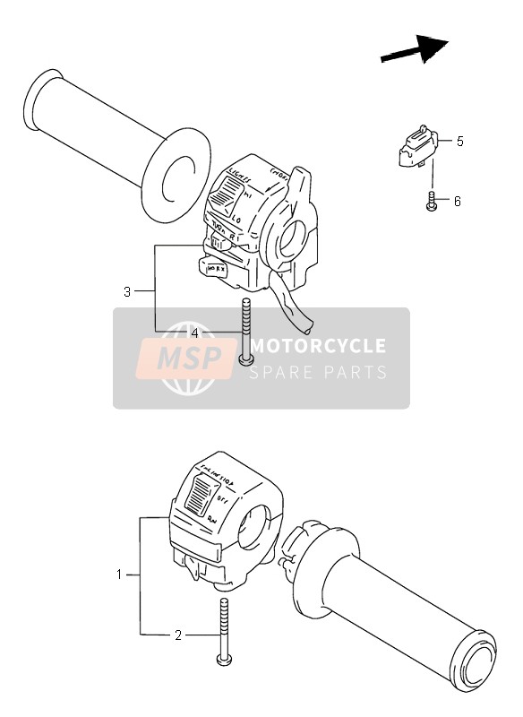 Suzuki RF600R 1997 Interruptor de manija para un 1997 Suzuki RF600R