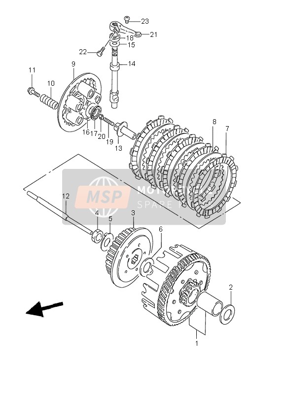 Suzuki GN125E 1995 Clutch for a 1995 Suzuki GN125E