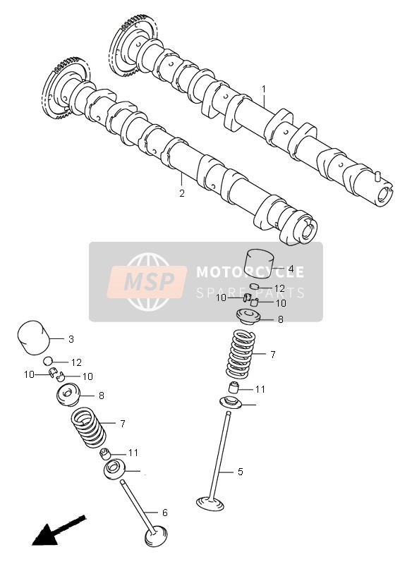 Suzuki GSX-R750 2000 Cam Shaft & Valve for a 2000 Suzuki GSX-R750