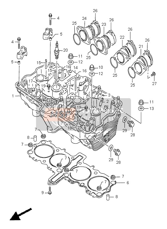 Athena Cylinder Head Gasket For Suzuki GSF1200 Bandit (1996-2005) - Engine Repair Replacement